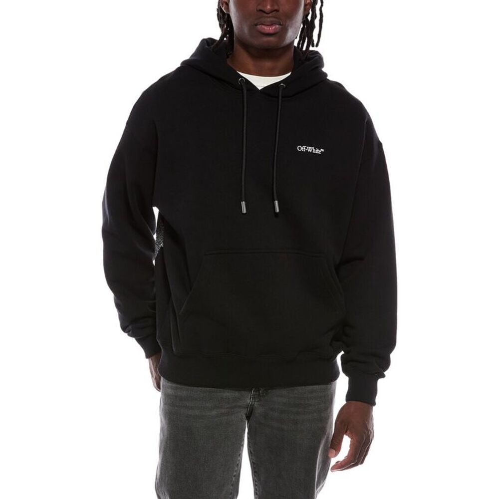 Off-White™ Mens Off-White Logo Hoodie, Black